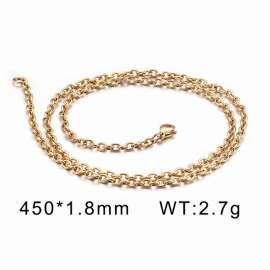Cross Chain O-shaped Chain Men's and Women's Necklace Thin Chain Small Gold-plating Chain